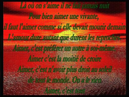 COMMENT AIMER UNE VIVANTE ?